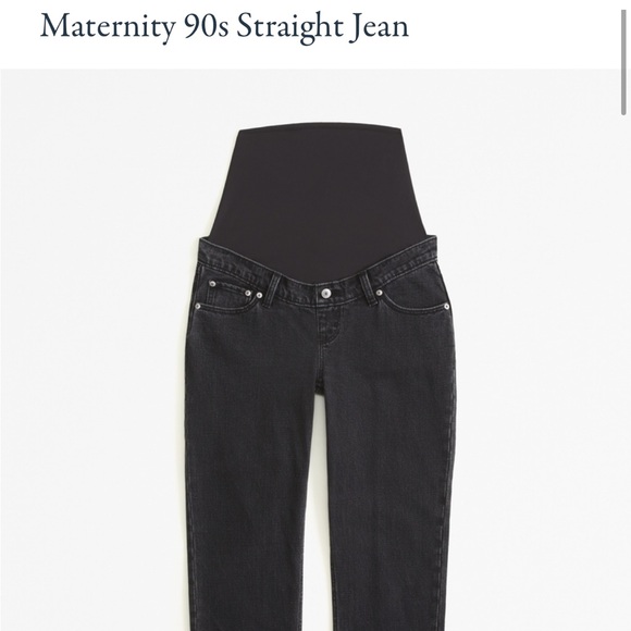 Abercrombie & Fitch Maternity 90s Straight Jeans - Picture 1 of 7